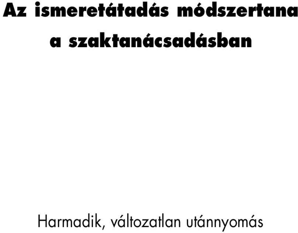 szaktanácsadásban