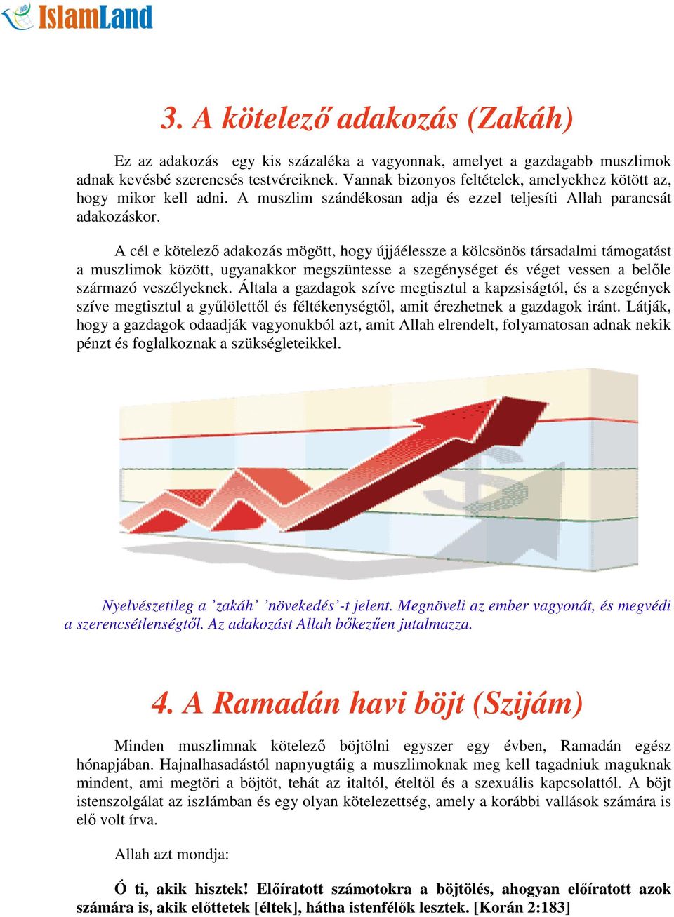 A cél e kötelező adakozás mögött, hogy újjáélessze a kölcsönös társadalmi támogatást a muszlimok között, ugyanakkor megszüntesse a szegénységet és véget vessen a belőle származó veszélyeknek.