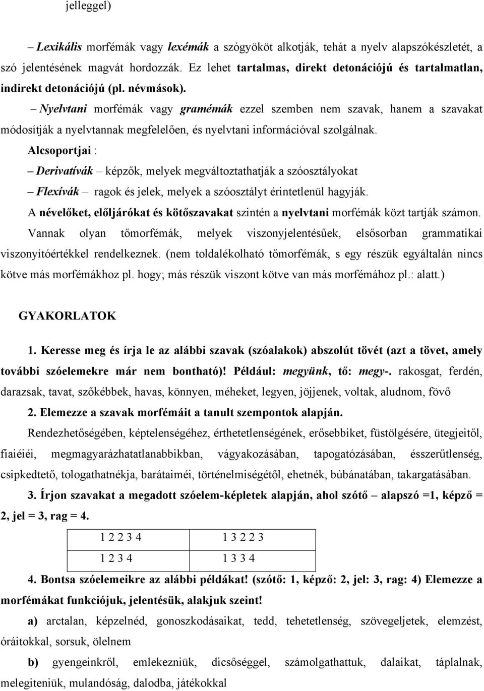 Nyelvtani morfémák vagy gramémák ezzel szemben nem szavak, hanem a szavakat módosítják a nyelvtannak megfelelően, és nyelvtani információval szolgálnak.