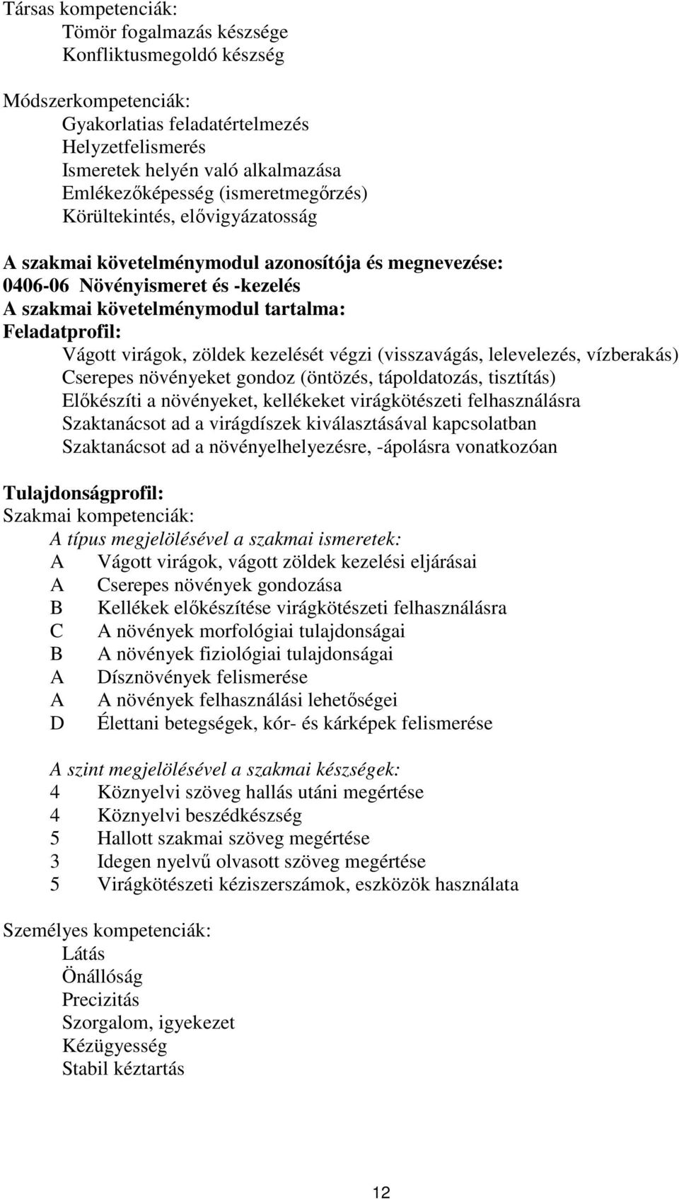 virágok, zöldek kezelését végzi (visszavágás, lelevelezés, vízberakás) Cserepes növényeket gondoz (öntözés, tápoldatozás, tisztítás) Előkészíti a növényeket, kellékeket virágkötészeti felhasználásra