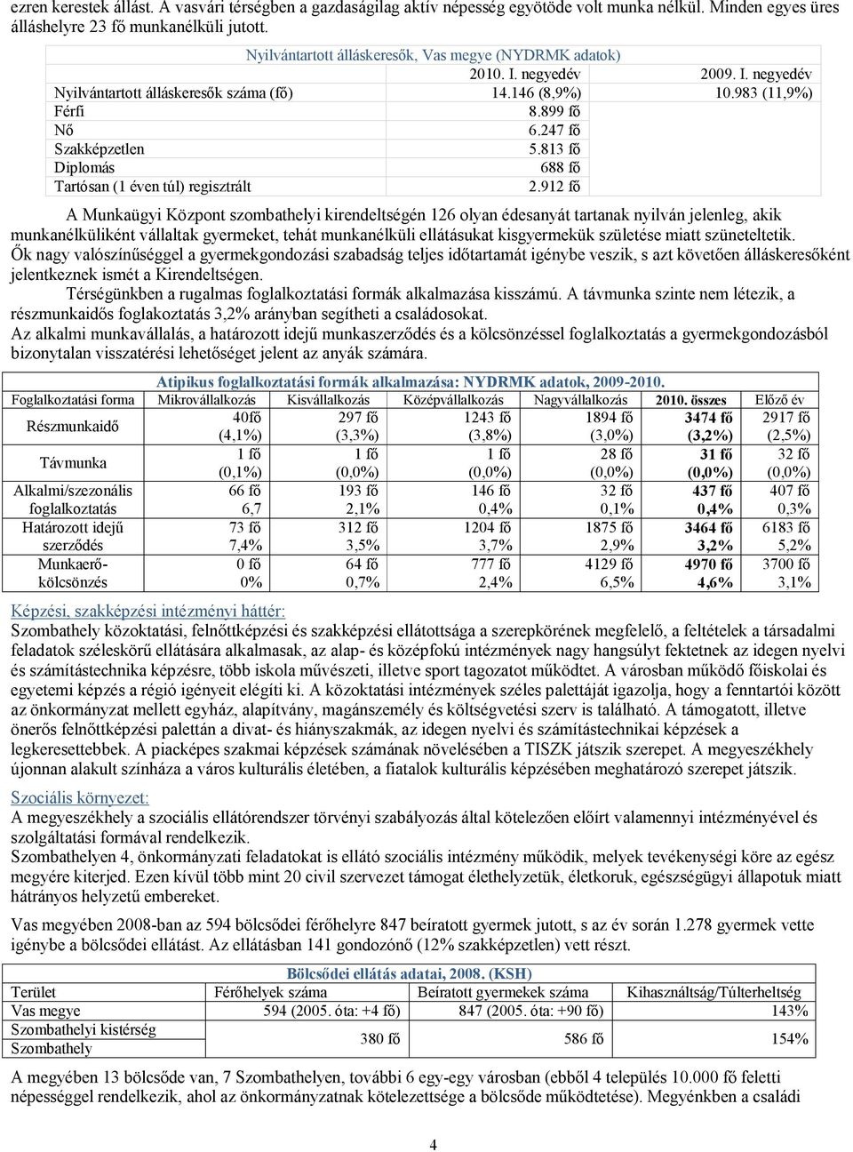 247 fő Szakképzetlen 5.813 fő Diplomás 688 fő Tartósan (1 éven túl) regisztrált 2.