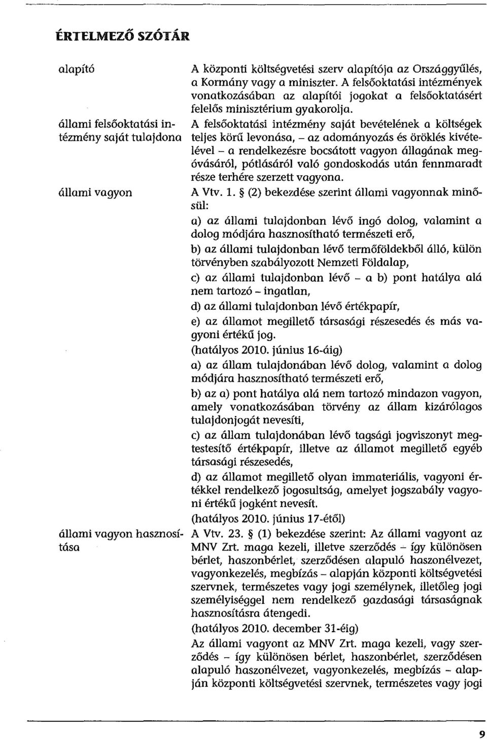 A felsőoktatási intézmény saját bevételének a költségek teljes körű levonása, - az adományozás és öröklés kivételével - a rendelkezésre bocsátott vagyon állagának megóvásáról, pótlásáról való