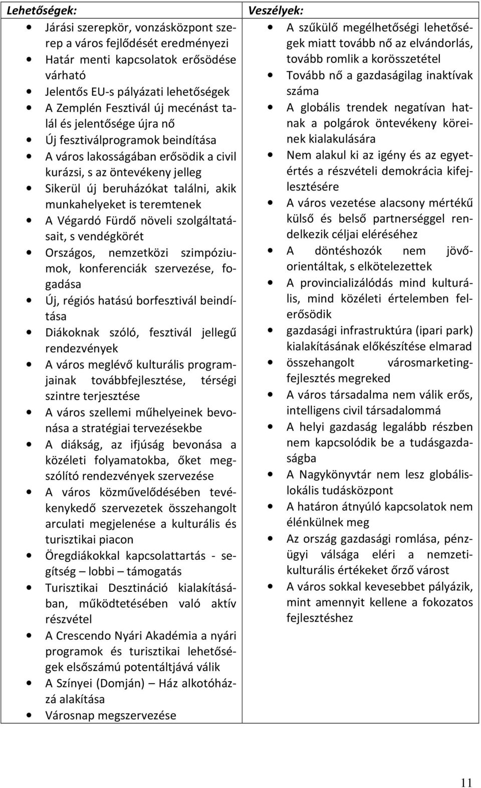 Végardó Fürdő növeli szolgáltatásait, s vendégkörét Országos, nemzetközi szimpóziumok, konferenciák szervezése, fogadása Új, régiós hatású borfesztivál beindítása Diákoknak szóló, fesztivál jellegű