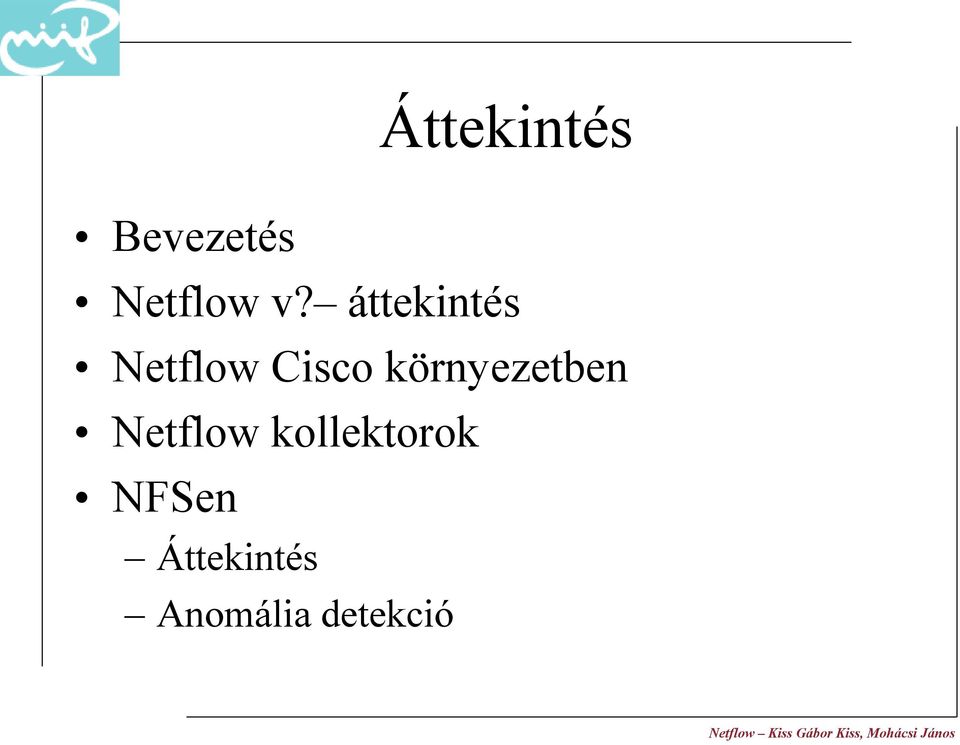 Netflow kollektorok NFSen Áttekintés