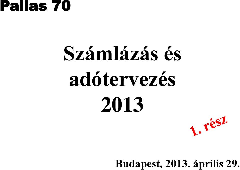 adótervezés 2013