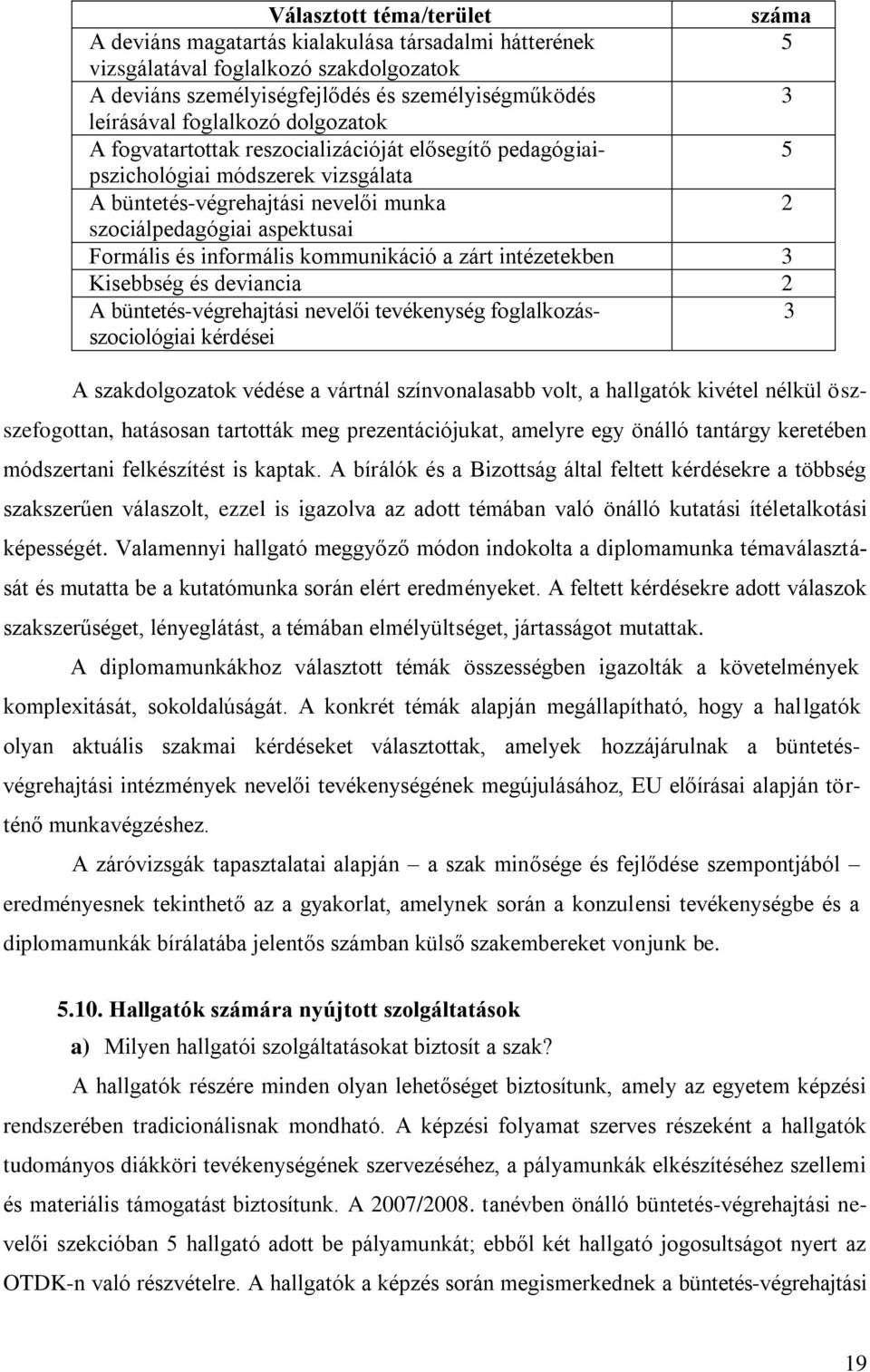 informális kommunikáció a zárt intézetekben 3 Kisebbség és deviancia 2 A büntetés-végrehajtási nevelői tevékenység foglalkozásszociológiai 3 kérdései A szakdolgozatok védése a vártnál színvonalasabb