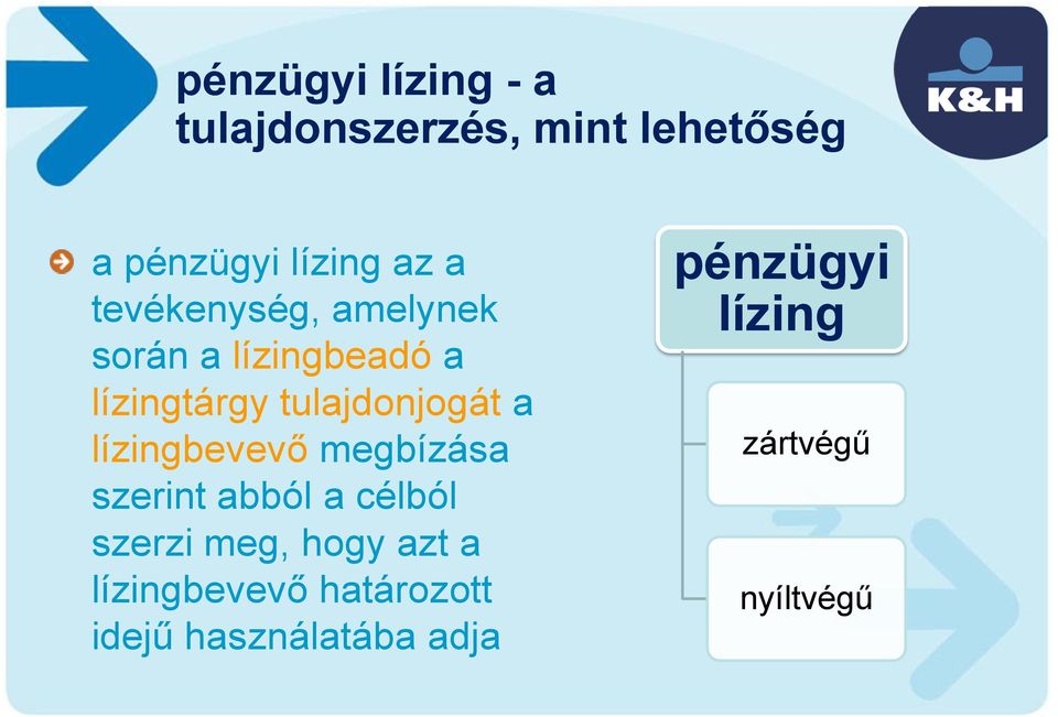 lízingbevevő megbízása szerint abból a célból szerzi meg, hogy azt a