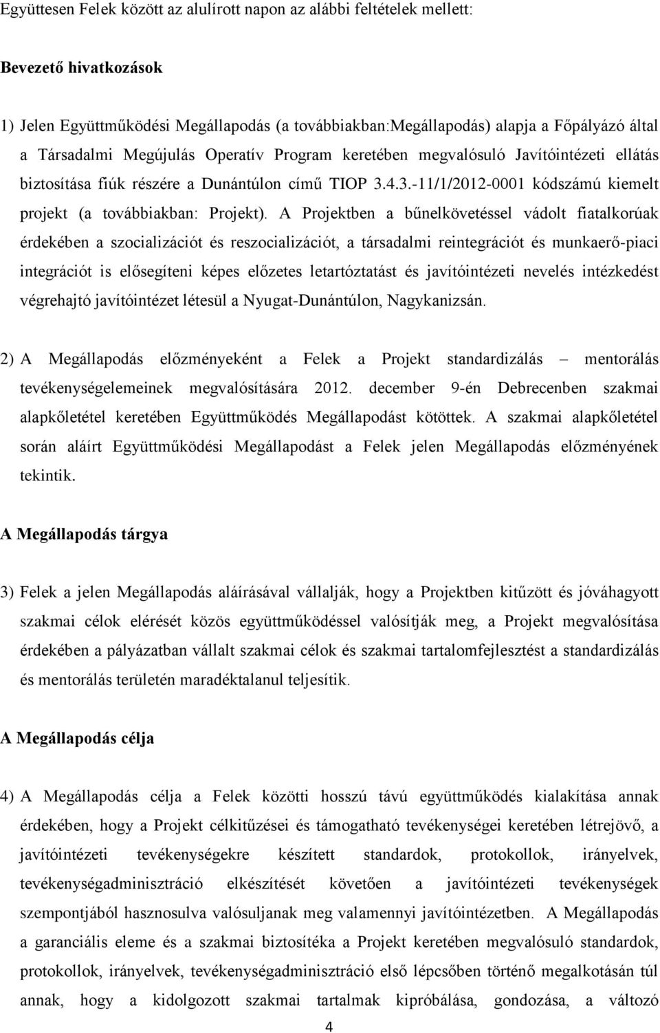 A Projektben a bűnelkövetéssel vádolt fiatalkorúak érdekében a szocializációt és reszocializációt, a társadalmi reintegrációt és munkaerő-piaci integrációt is elősegíteni képes előzetes