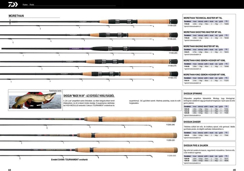 85m 7-28gr 145cm 2 140gr 9 *164340 11100-310 MORETHAN King Demon Hooker MT 93ML 11100-310 3.