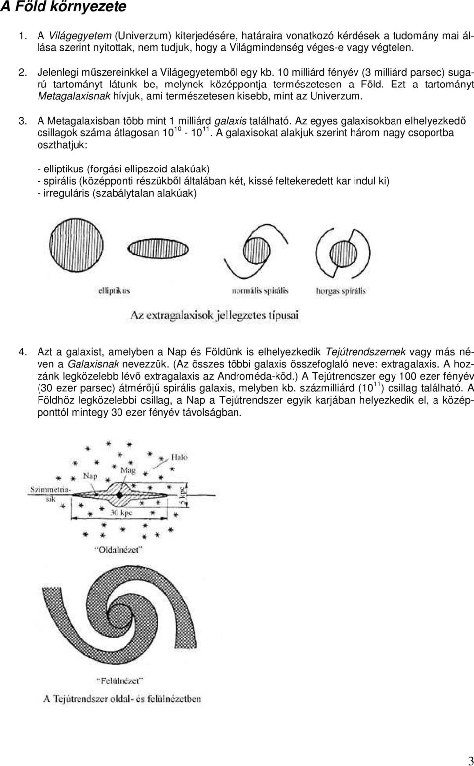 Ezt a tartományt Metagalaxisnak hívjuk, ami természetesen kisebb, mint az Univerzum. 3. A Metagalaxisban több mint 1 milliárd galaxis található.