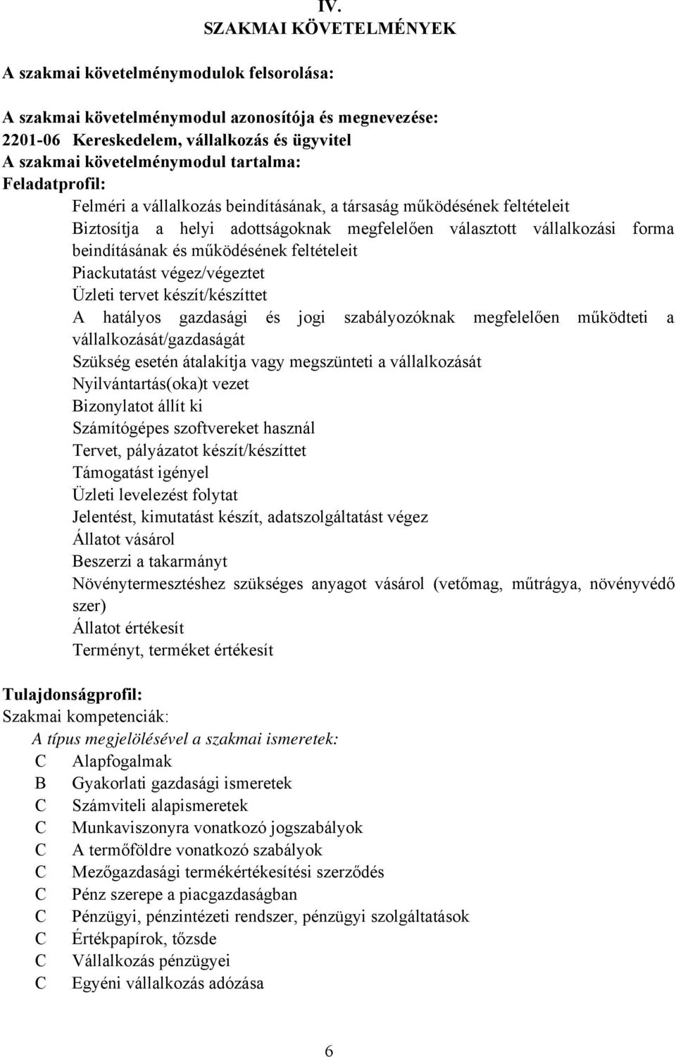 feltételeit Piackutatást végez/végeztet Üzleti tervet készít/készíttet A hatályos gazdasági és jogi szabályozóknak megfelelően működteti a vállalkozását/gazdaságát Szükség esetén átalakítja vagy