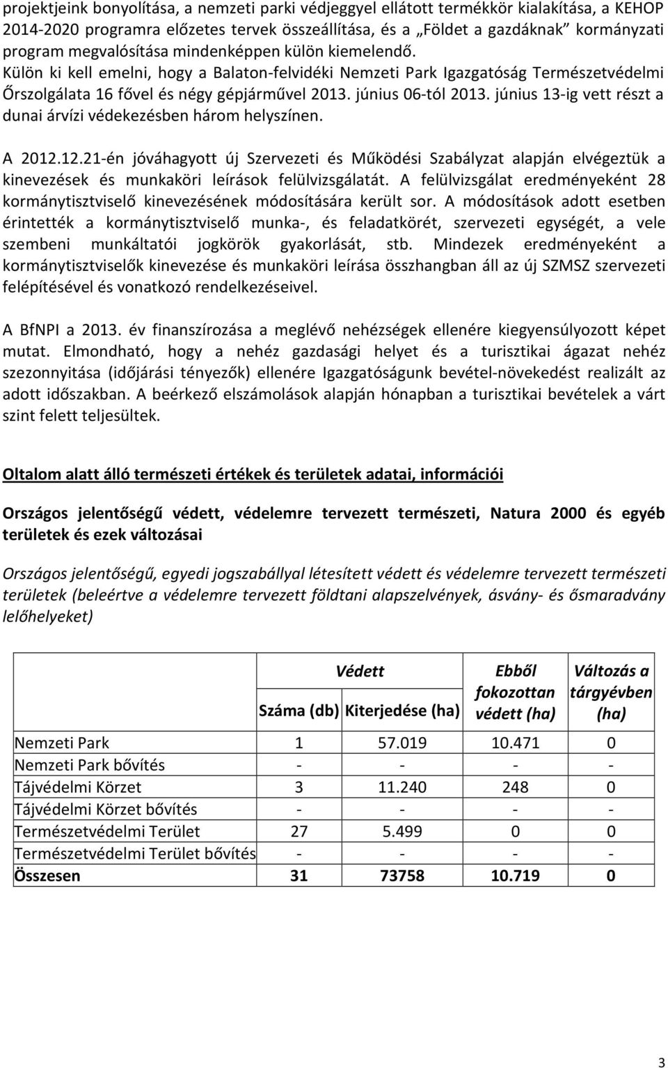 június 06-tól 2013. június 13-ig vett részt a dunai árvízi védekezésben három helyszínen. A 2012.