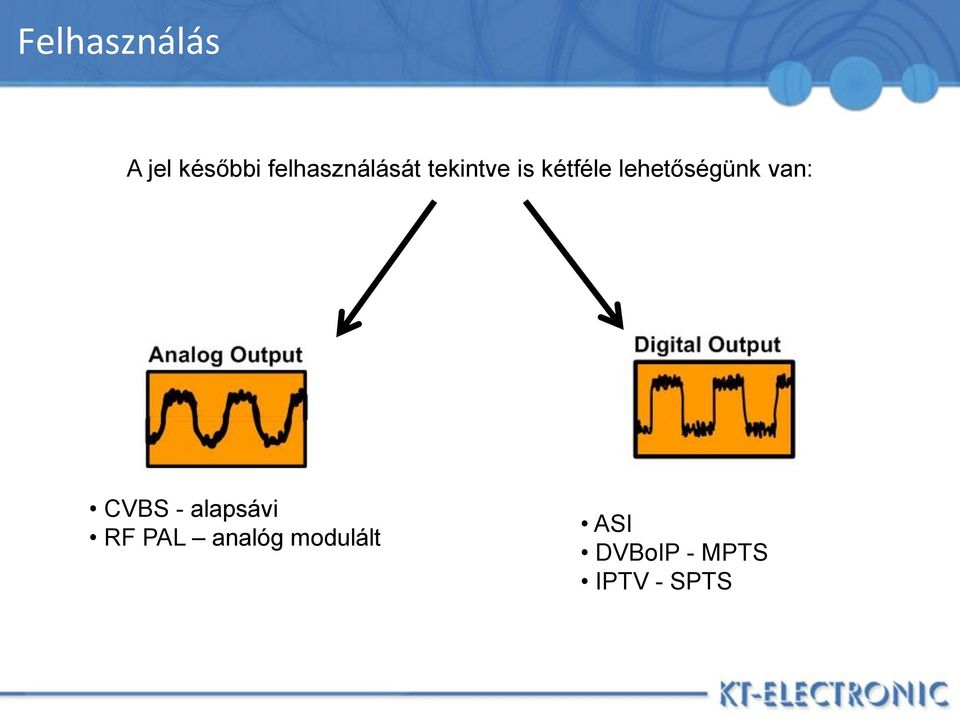 lehetőségünk van: CVBS - alapsávi RF