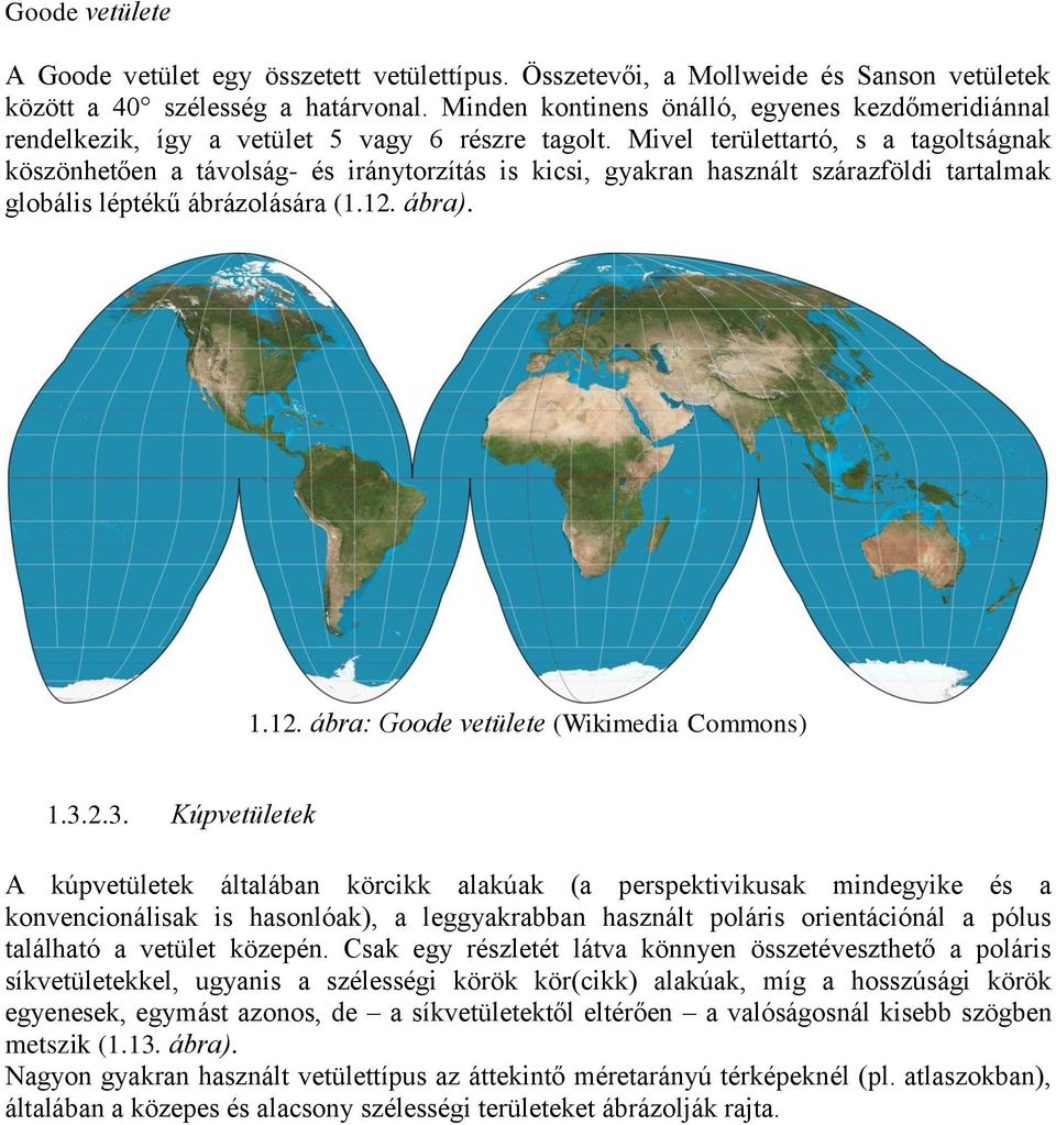 Mivel területtartó, s a tagoltságnak köszönhetően a távolság- és iránytorzítás is kicsi, gyakran használt szárazföldi tartalmak globális léptékű ábrázolására (1.12.