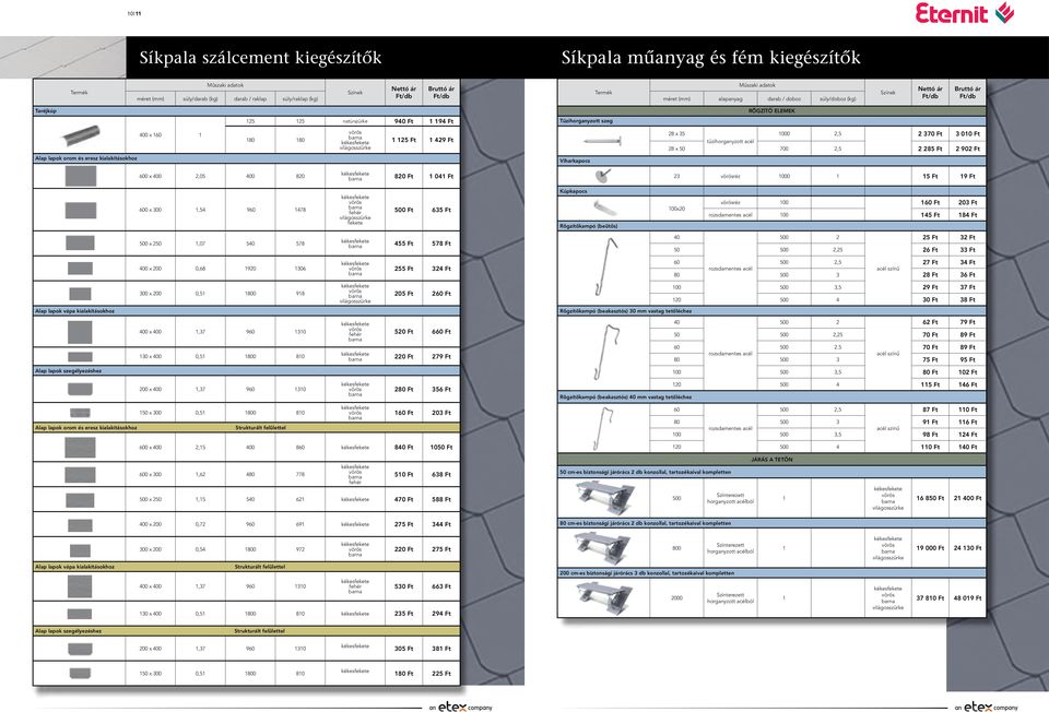 lapok orom és eresz kialakításokhoz Viharkapocs 600 x 400 2,05 400 820 820 Ft 1 041 Ft 23 réz 1000 1 15 Ft 19 Ft 600 x 300 1,54 960 1478 fehér fekete 500 Ft 635 Ft Kúpkapocs Rögzítőkampó (beütős)