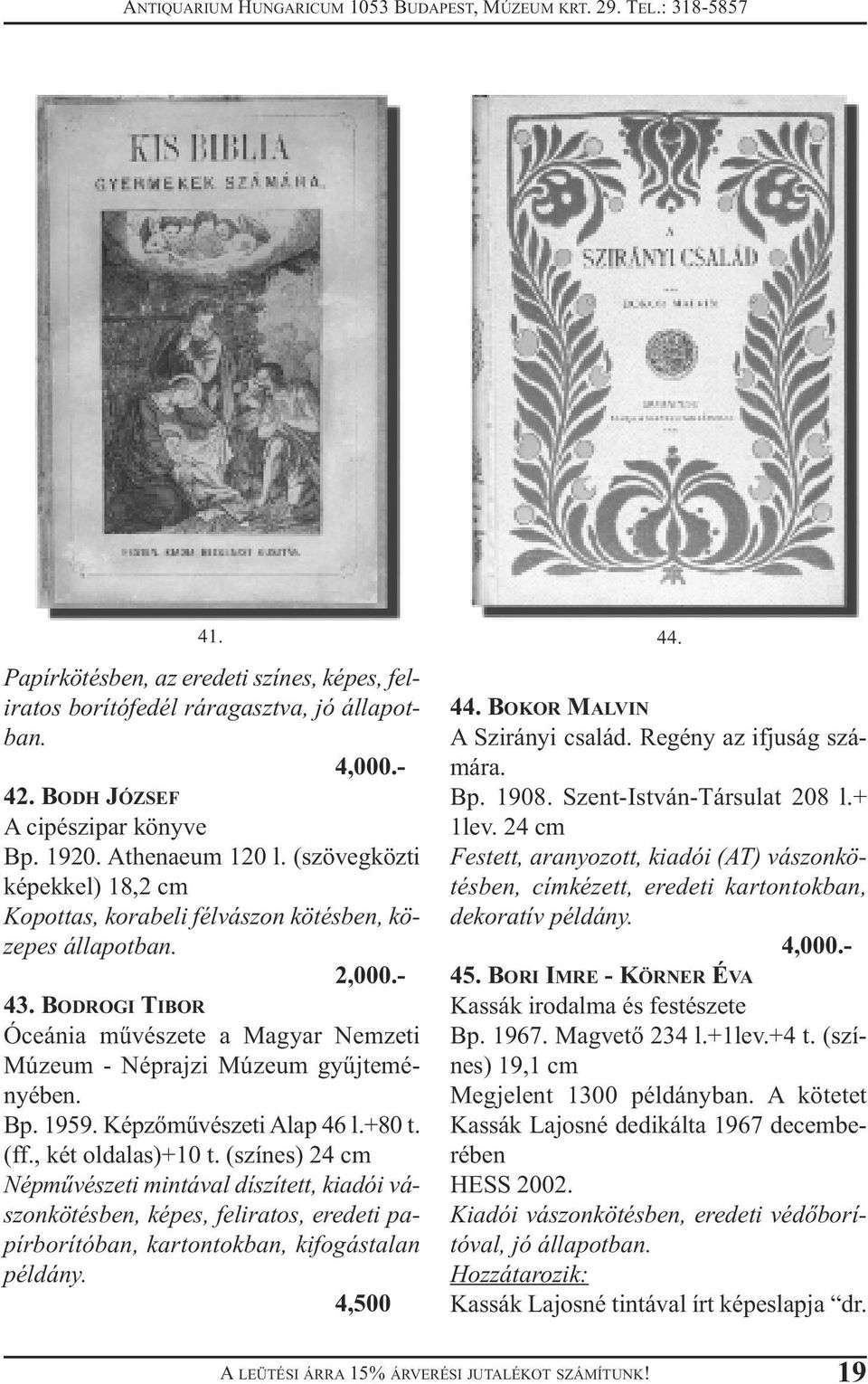 1959. Képzőművészeti Alap 46 l.+80 t. (ff., két oldalas)+10 t.