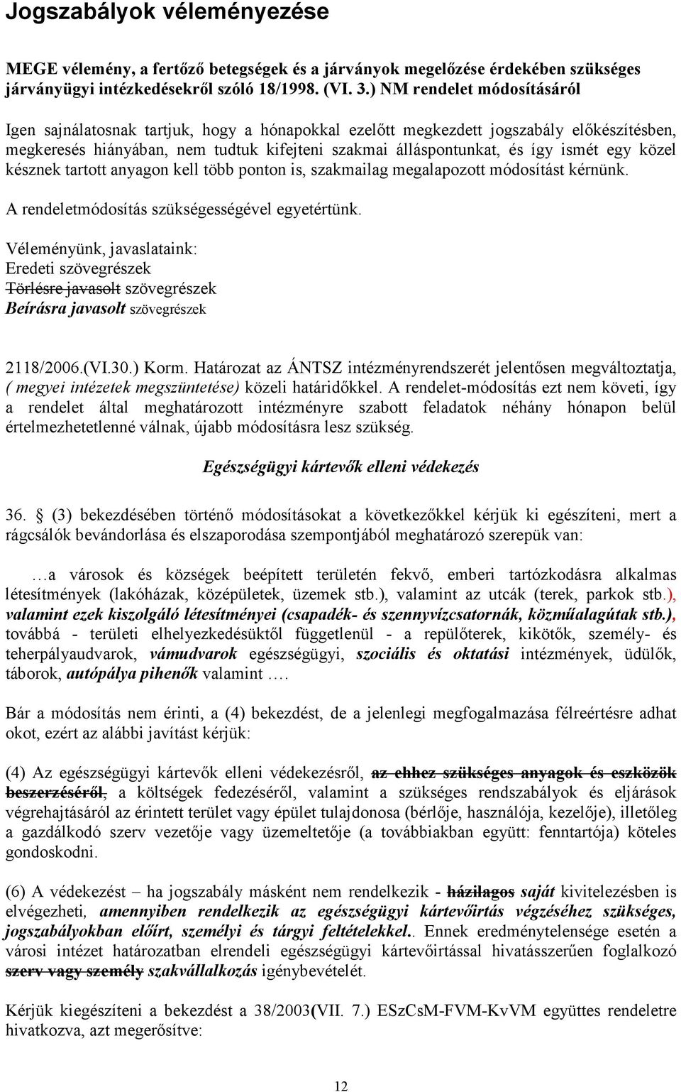 egy közel késznek tartott anyagon kell több ponton is, szakmailag megalapozott módosítást kérnünk. A rendeletmódosítás szükségességével egyetértünk.