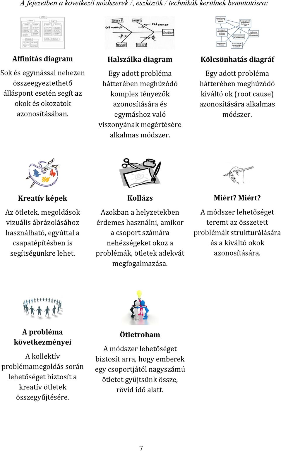 Kölcsönhatás diagráf Egy adott probléma hátterében meghúzódó kiváltó ok (root cause) azonosítására alkalmas módszer.