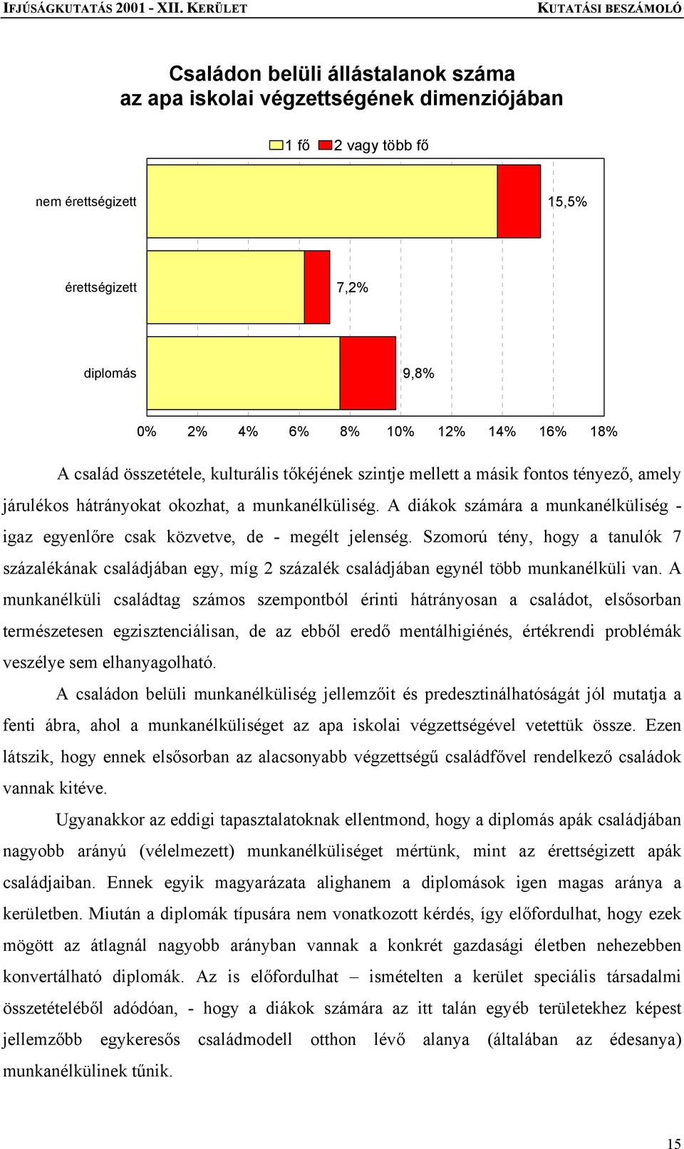 A diákok számára a munkanélküliség - igaz egyenlőre csak közvetve, de - megélt jelenség.