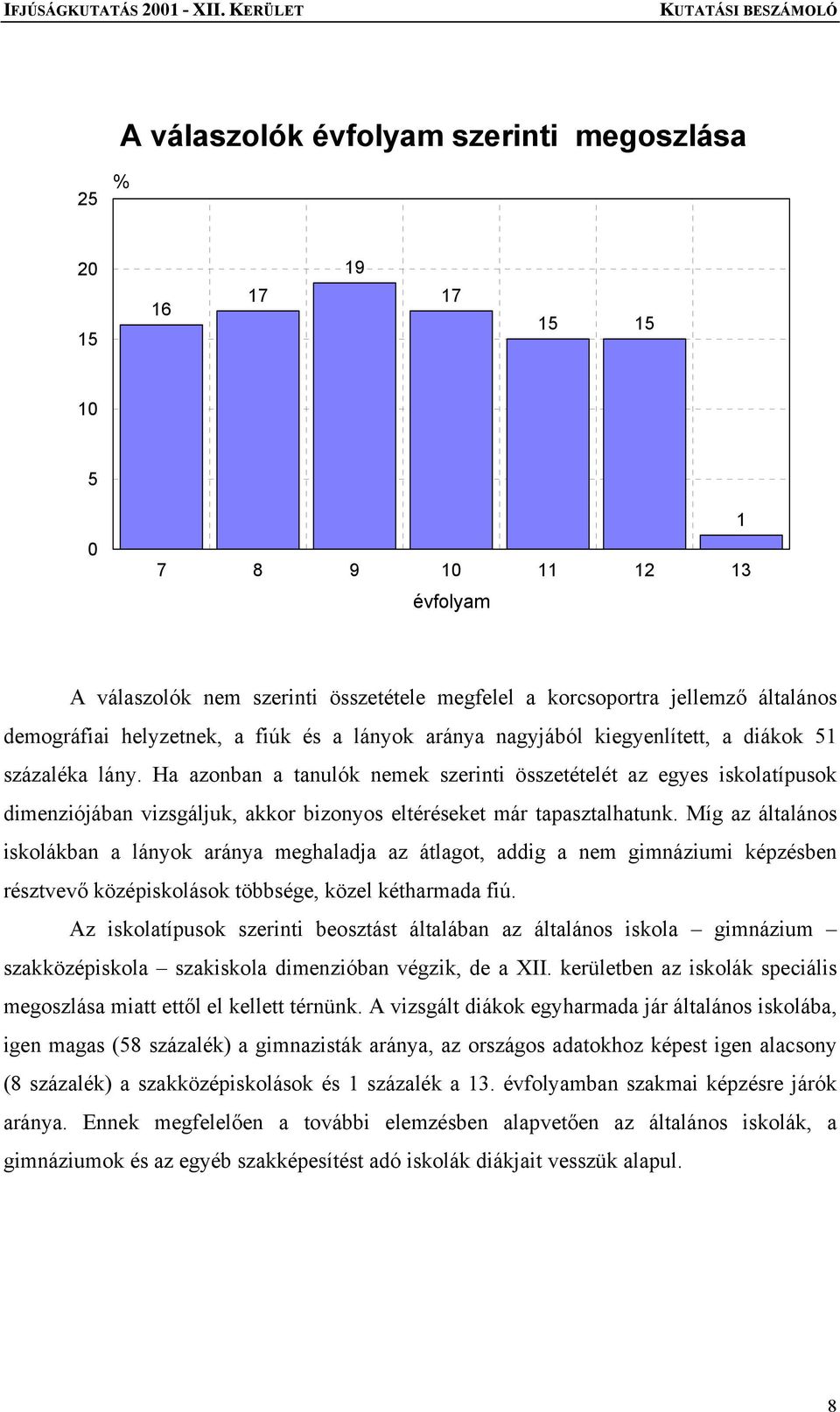 Ha azonban a tanulók nemek szerinti összetételét az egyes iskolatípusok dimenziójában vizsgáljuk, akkor bizonyos eltéréseket már tapasztalhatunk.