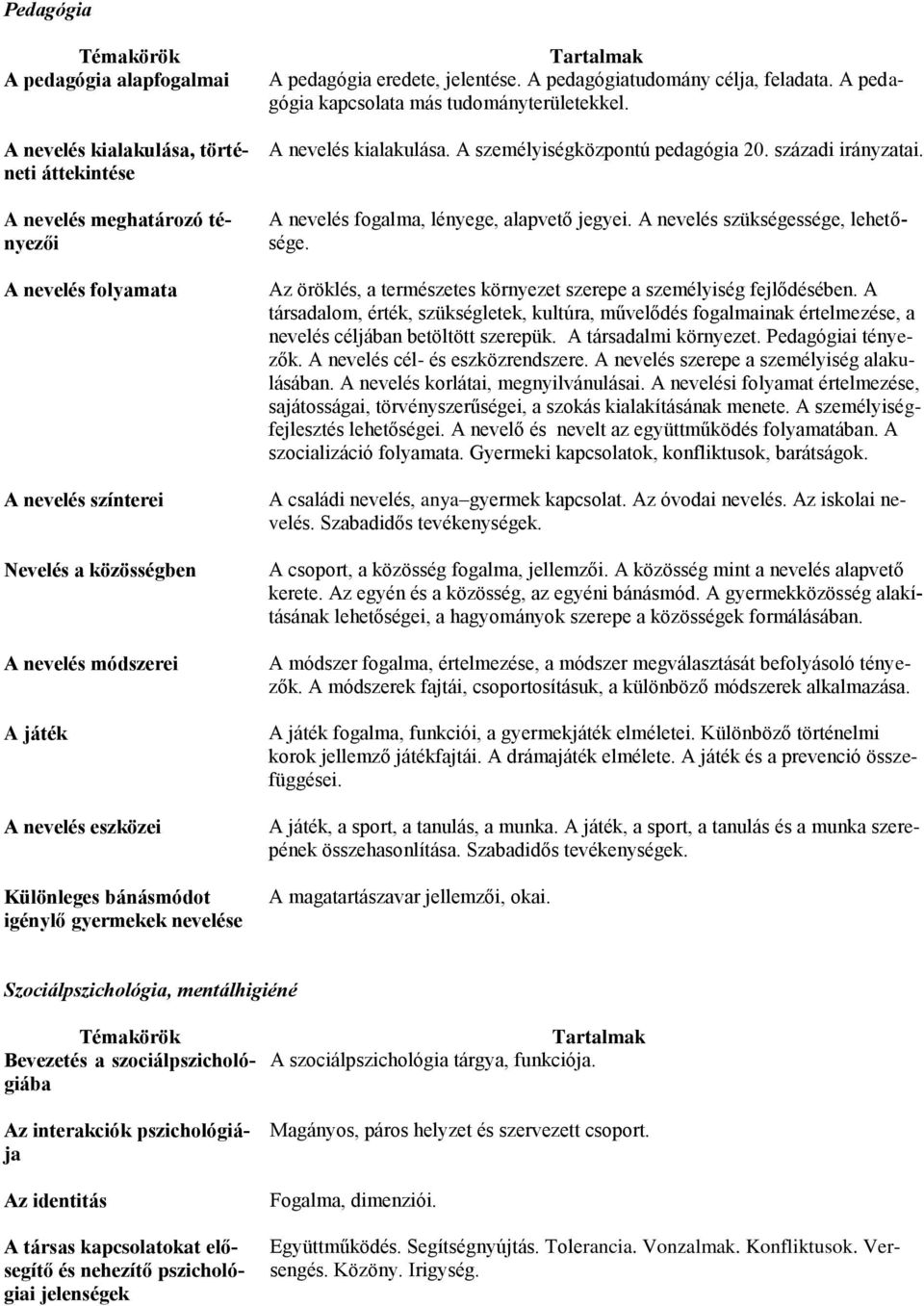 A nevelés kialakulása. A személyiségközpontú pedagógia 20. századi irányzatai. A nevelés fogalma, lényege, alapvető jegyei. A nevelés szükségessége, lehetősége.