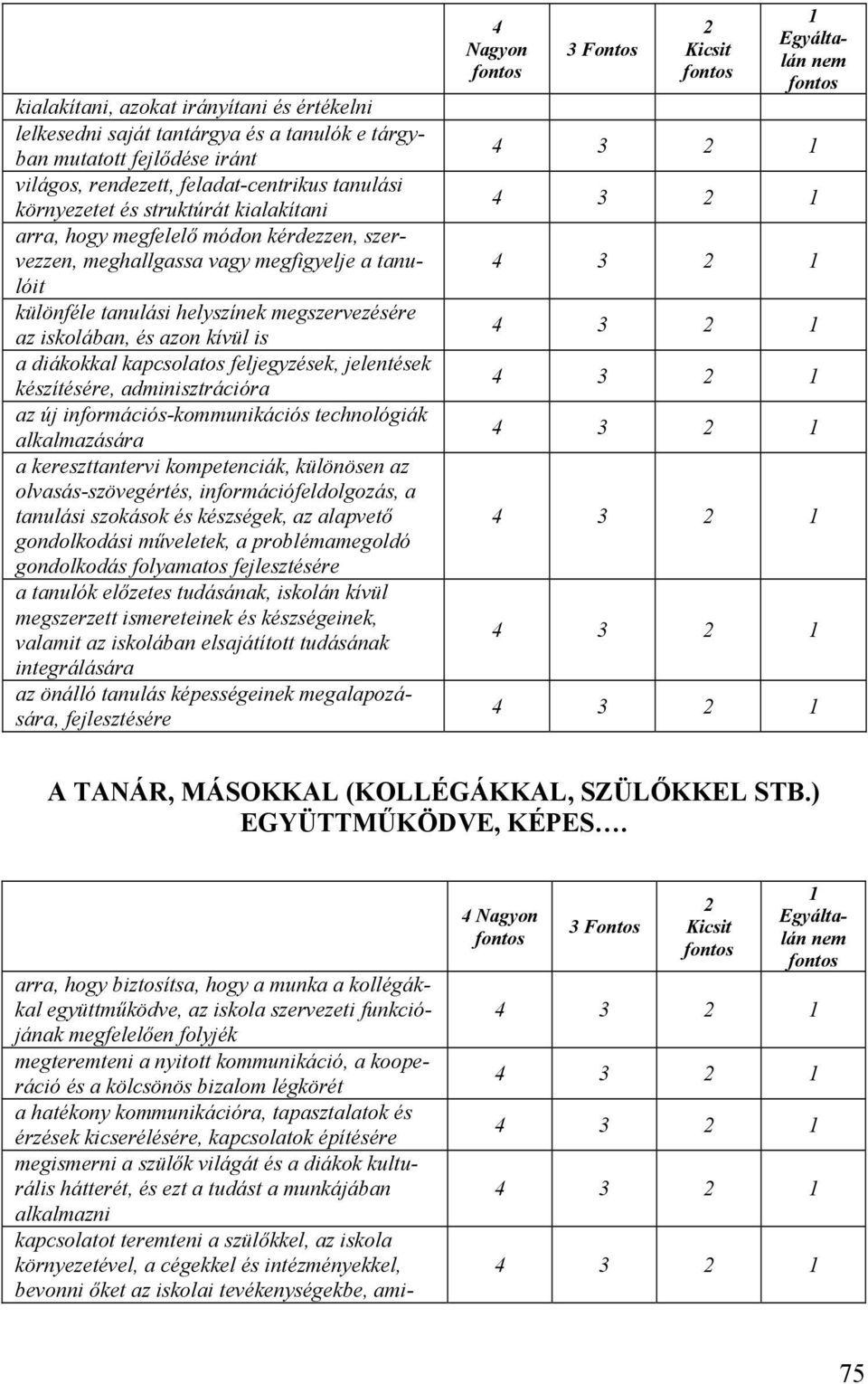 kapcsolatos feljegyzések, jelentések készítésére, adminisztrációra az új információs-kommunikációs technológiák alkalmazására a kereszttantervi kompetenciák, különösen az olvasás-szövegértés,