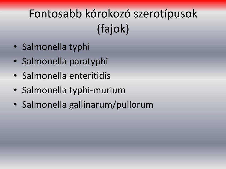 paratyphi Salmonella enteritidis