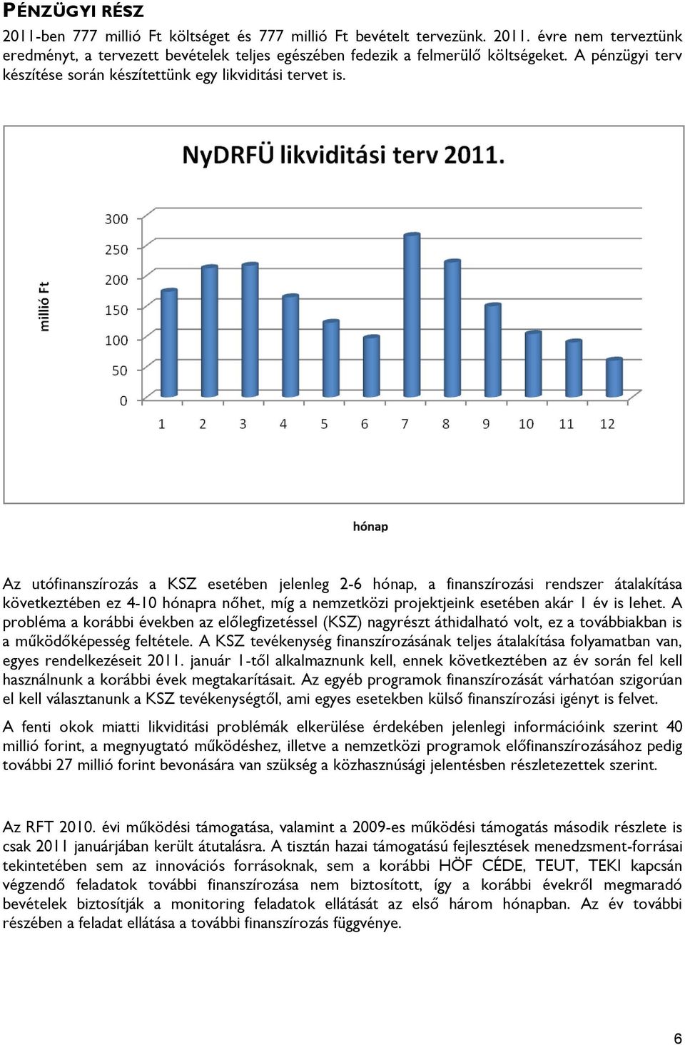 Az utófinanszírozás a KSZ esetében jelenleg 2-6 hónap, a finanszírozási rendszer átalakítása következtében ez 4-10 hónapra nőhet, míg a nemzetközi projektjeink esetében akár 1 év is lehet.