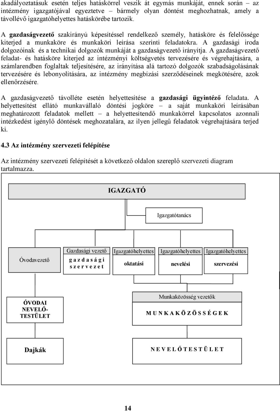 A gazdasági iroda dolgozóinak és a technikai dolgozók munkáját a gazdaságvezető irányítja.