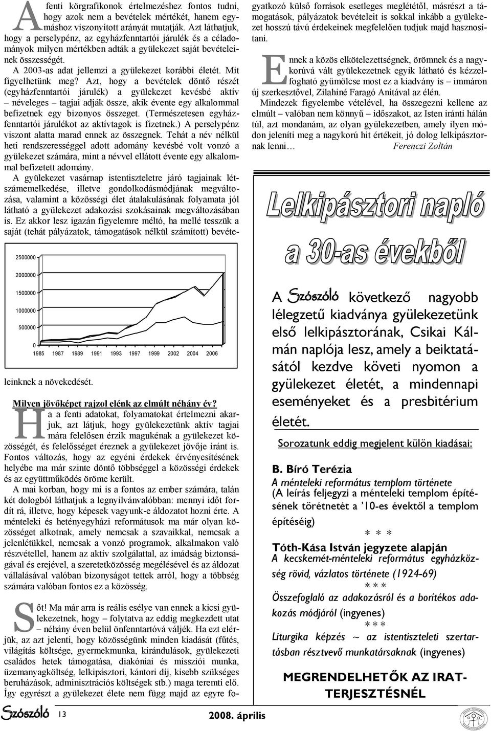 üzemanyagköltség, lelkipásztori, kántori díj, kisebb szükséges beruházások, adminisztrációs költségek stb.) maga teremti elő.