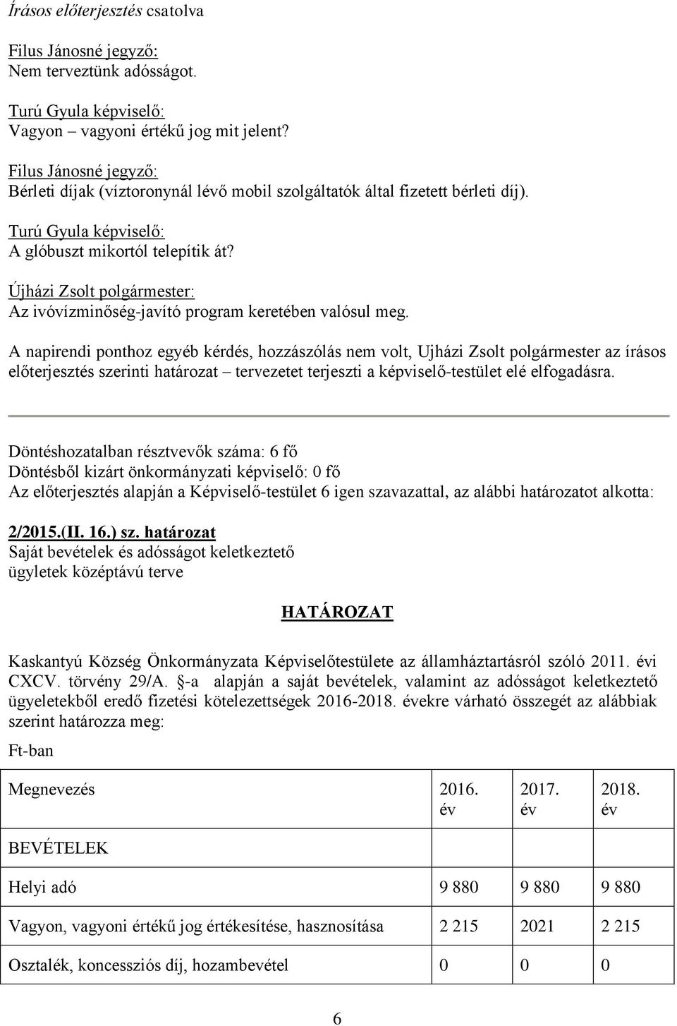 Újházi Zsolt polgármester: Az ivóvízminőség-javító program keretében valósul meg.