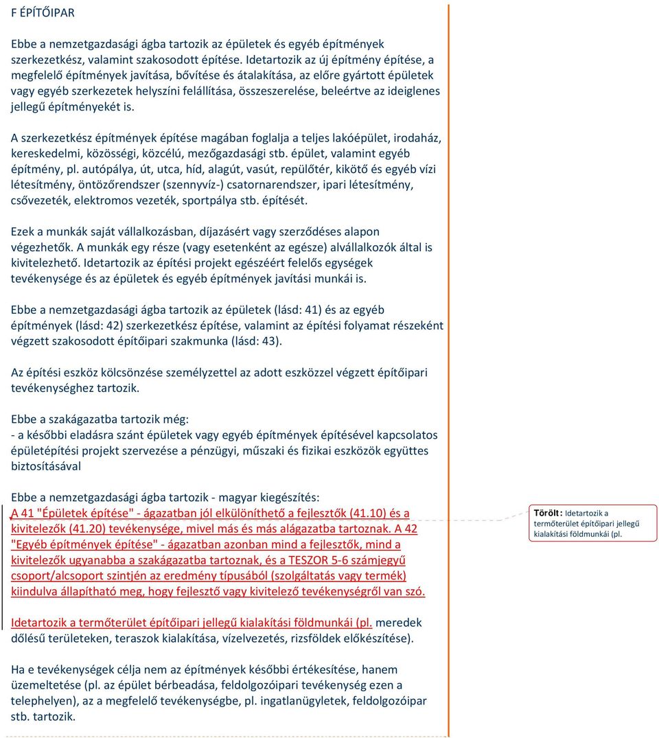 ideiglenes jellegű építményekét is. A szerkezetkész építmények építése magában foglalja a teljes lakóépület, irodaház, kereskedelmi, közösségi, közcélú, mezőgazdasági stb.