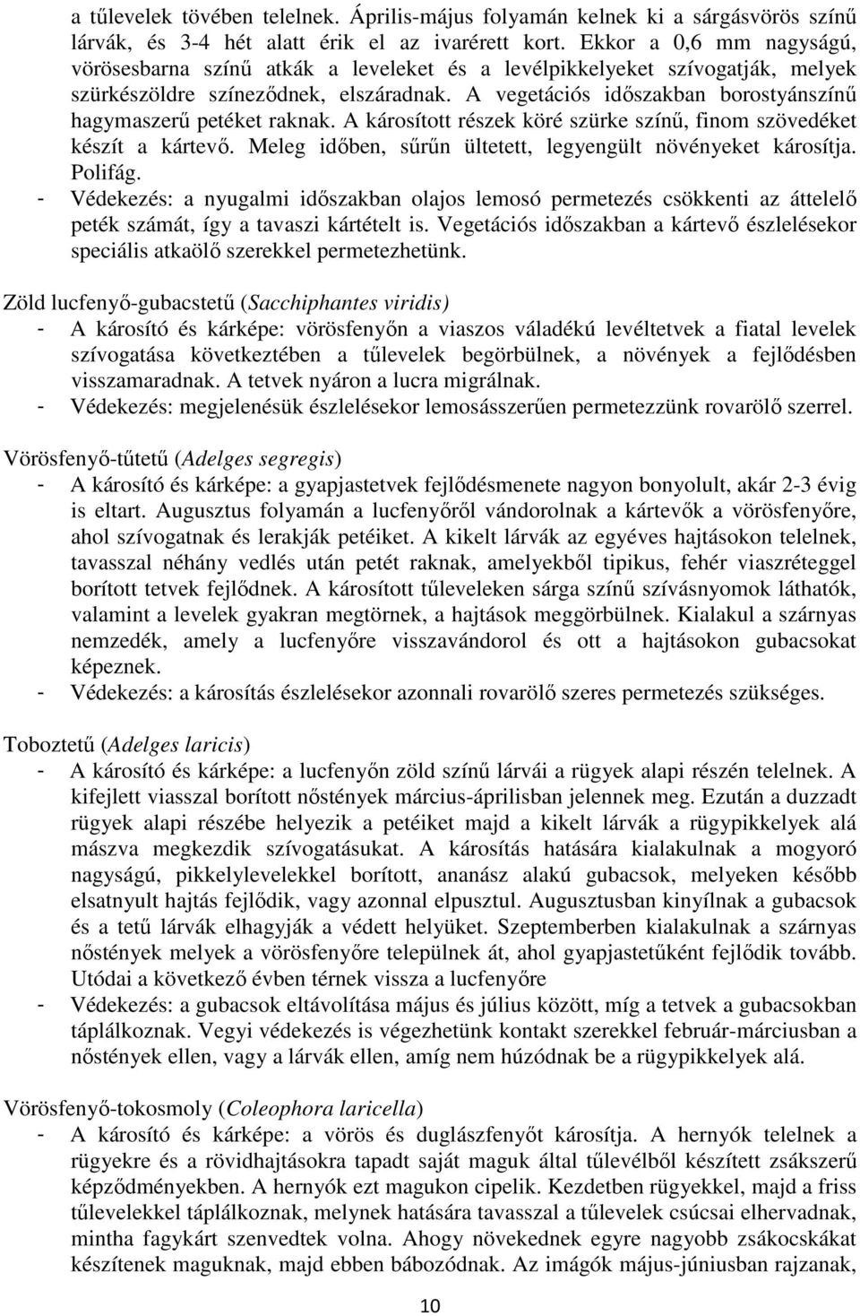 A vegetációs idıszakban borostyánszínő hagymaszerő petéket raknak. A károsított részek köré szürke színő, finom szövedéket készít a kártevı.