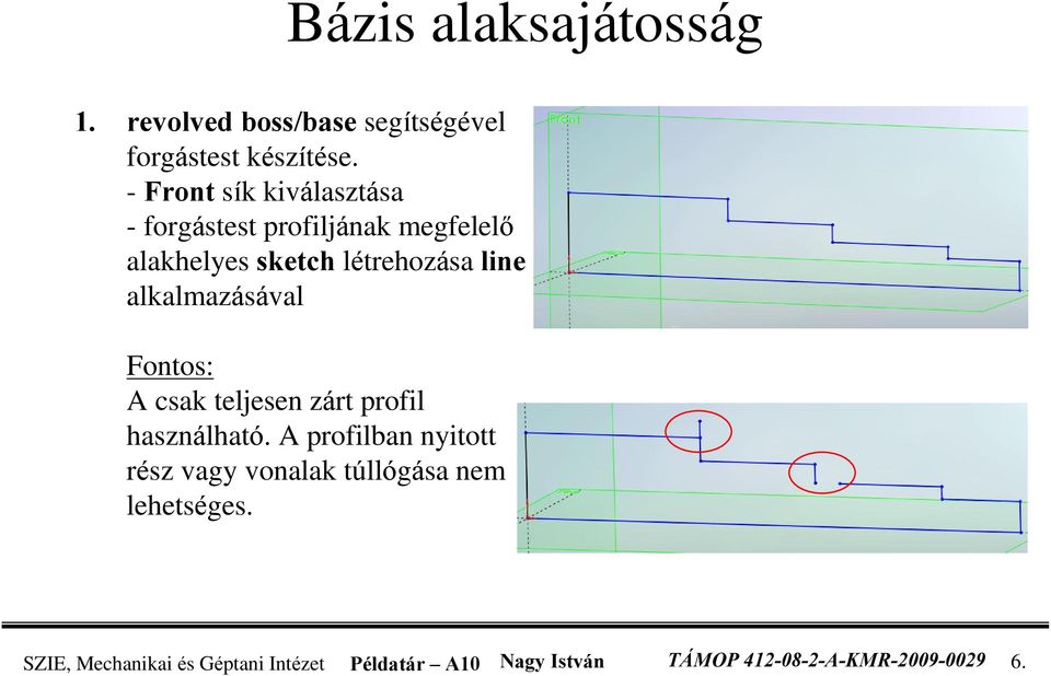 alkalmazásával Fontos: A csak teljesen zárt profil használható.