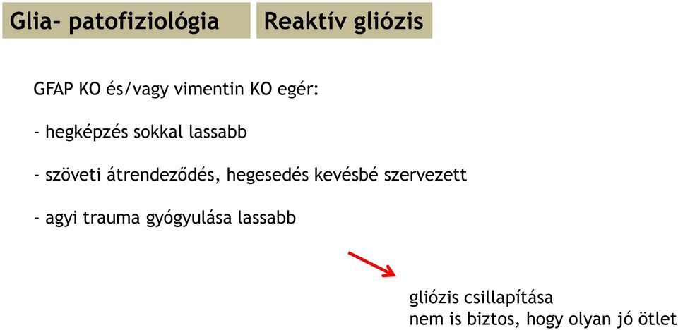 hegesedés kevésbé szervezett - agyi trauma gyógyulása