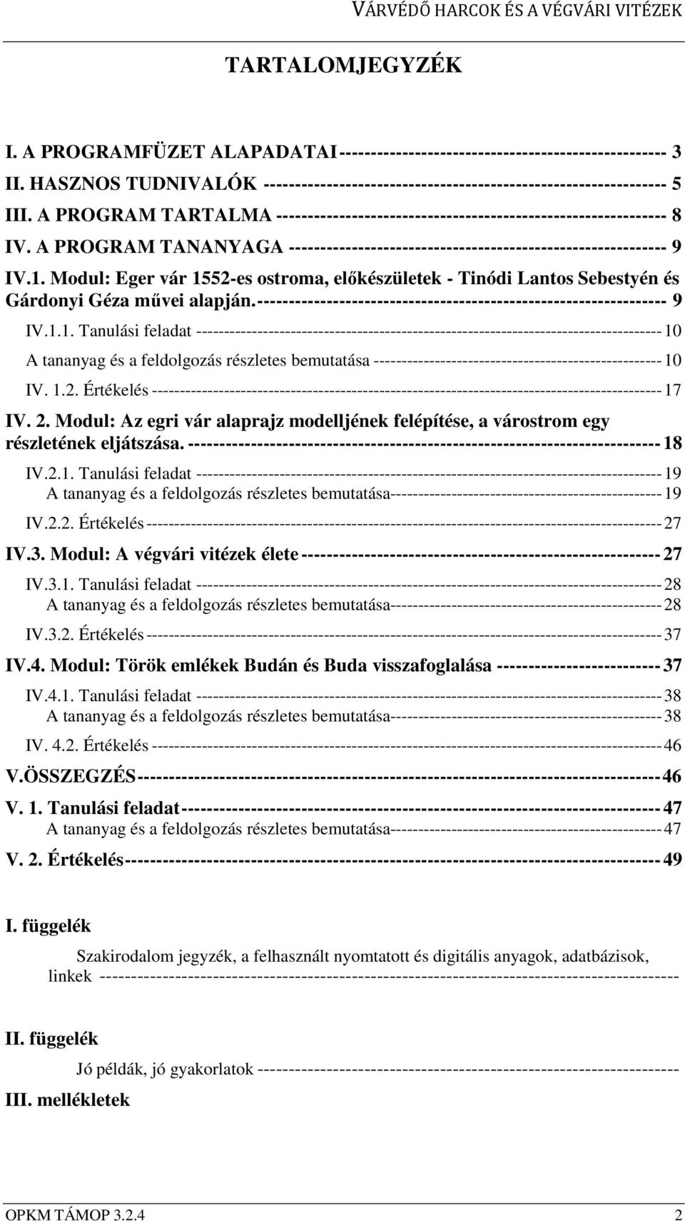 Modul: Eger vár 15