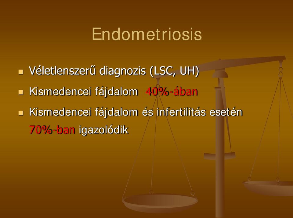 fájdalom 40%-ában Kismedencei