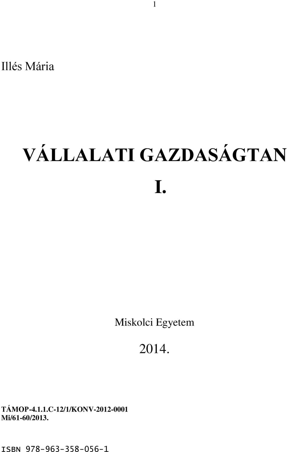 Miskolci Egyetem 2014