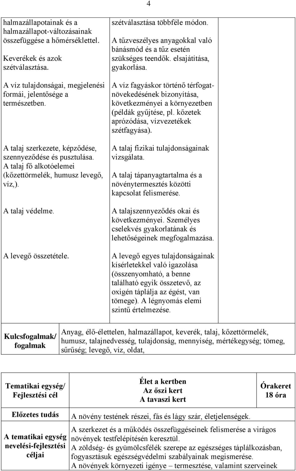 A tűzveszélyes anyagokkal való bánásmód és a tűz esetén szükséges teendők. elsajátítása, gyakorlása.