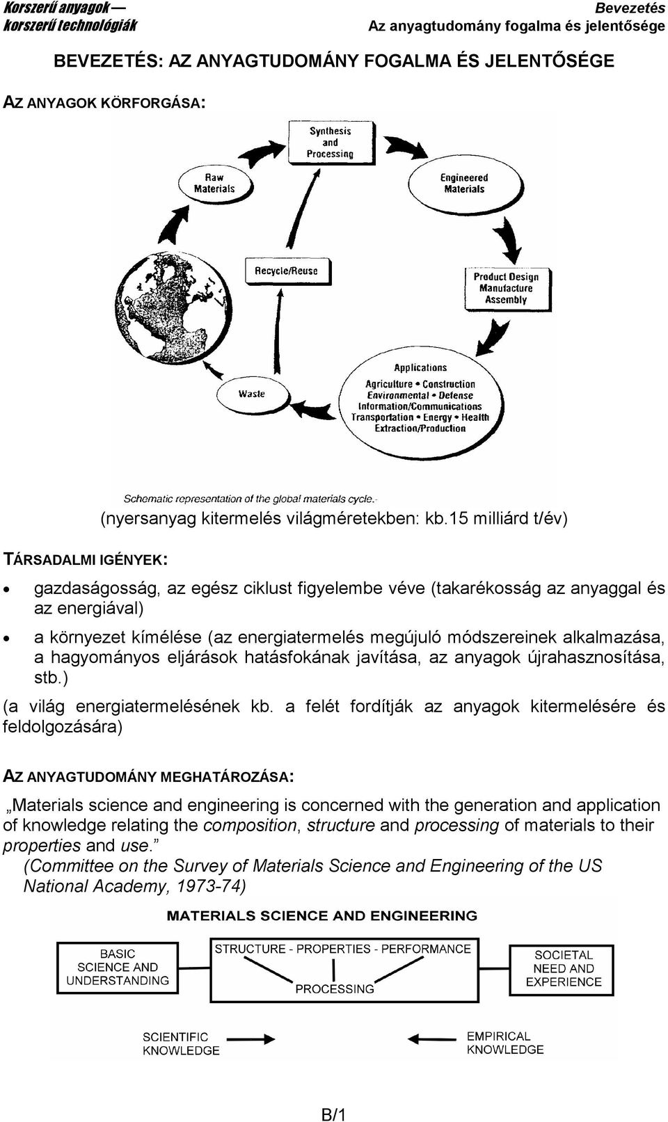 eljárások hatásfokának javítása, az anyagok újrahasznosítása, stb.) (a világ energiatermelésének kb.