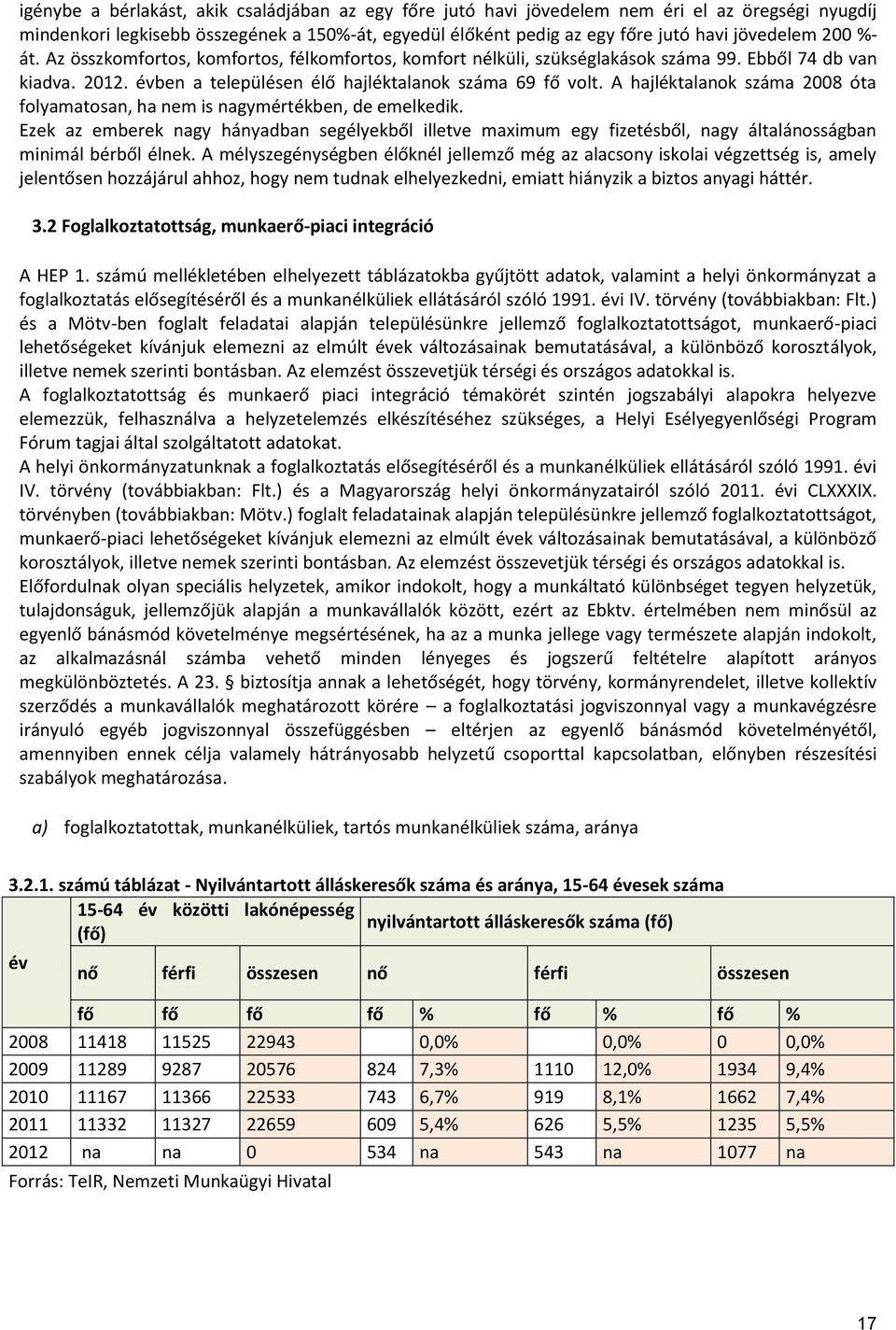 A hajléktalanok száma 2008 óta folyamatosan, ha nem is nagymértékben, de emelkedik.