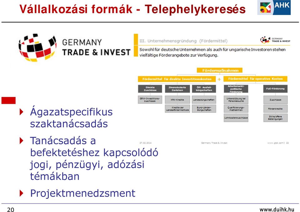 Tanácsadás a befektetéshez kapcsolódó