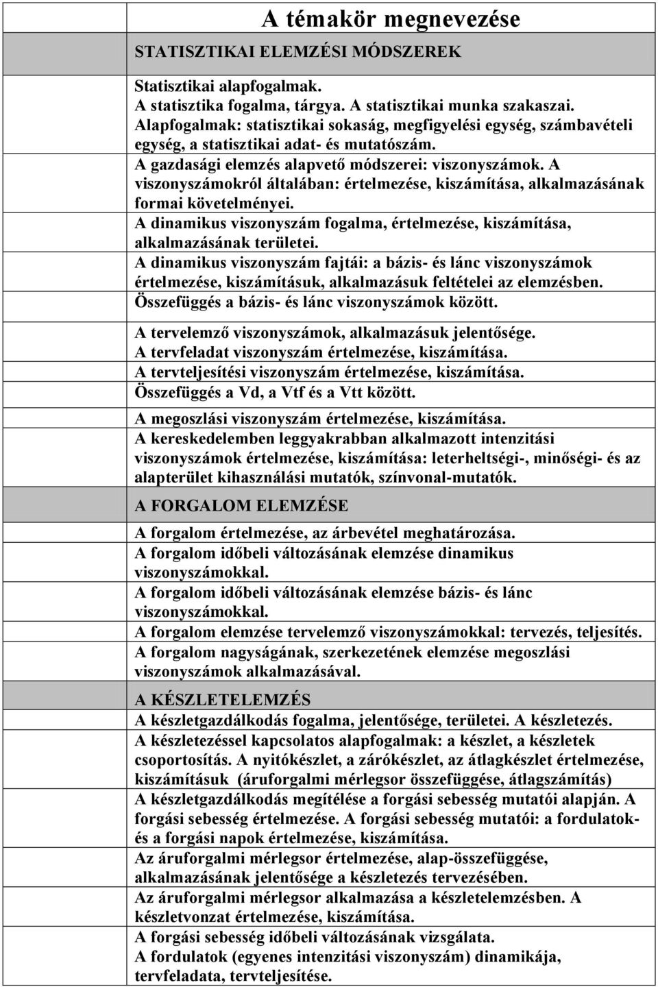 A viszonyszámokról általában: értelmezése, kiszámítása, alkalmazásának formai követelményei. A dinamikus viszonyszám fogalma, értelmezése, kiszámítása, alkalmazásának területei.