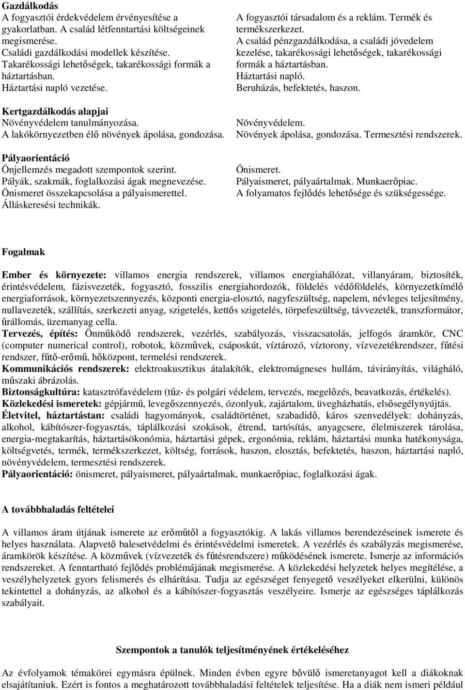 Pályaorientáció Önjellemzés megadott szempontok szerint. Pályák, szakmák, foglalkozási ágak megnevezése. Önismeret összekapcsolása a pályaismerettel. Álláskeresési technikák.