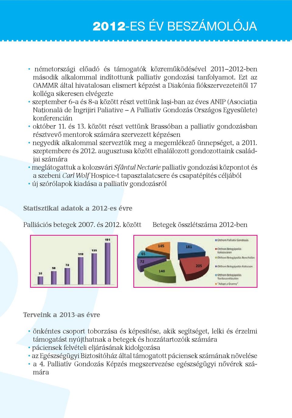 Îngrijiri Paliative A Palliatív Gondozás Országos Egyesülete) konferencián október 11. és 13.