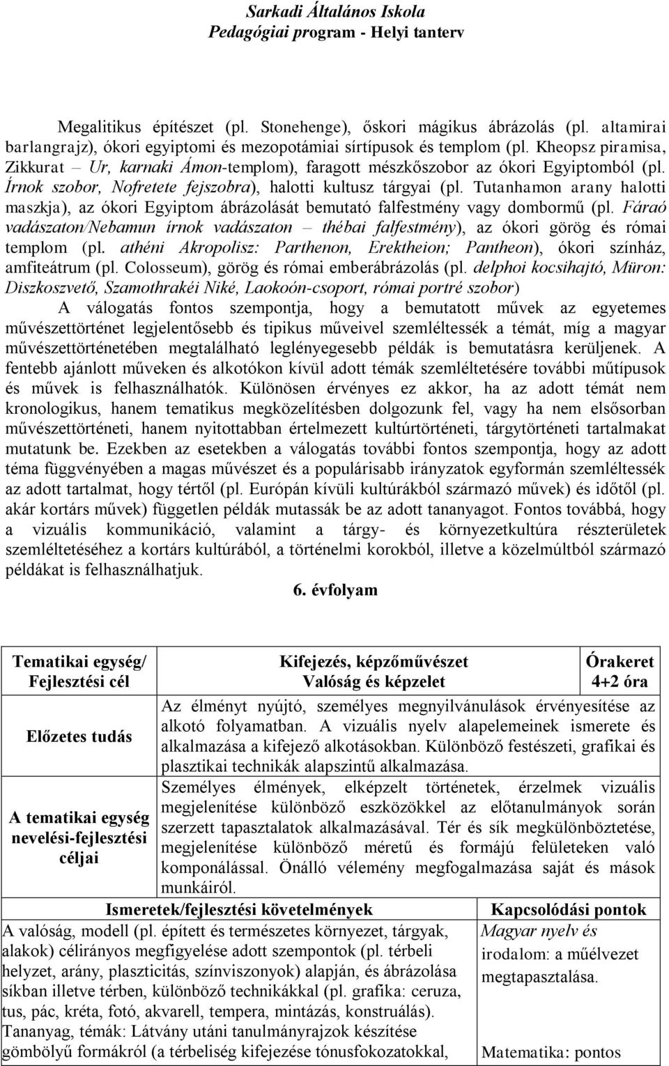 Tutanhamon arany halotti maszkja), az ókori Egyiptom ábrázolását bemutató falfestmény vagy dombormű (pl.