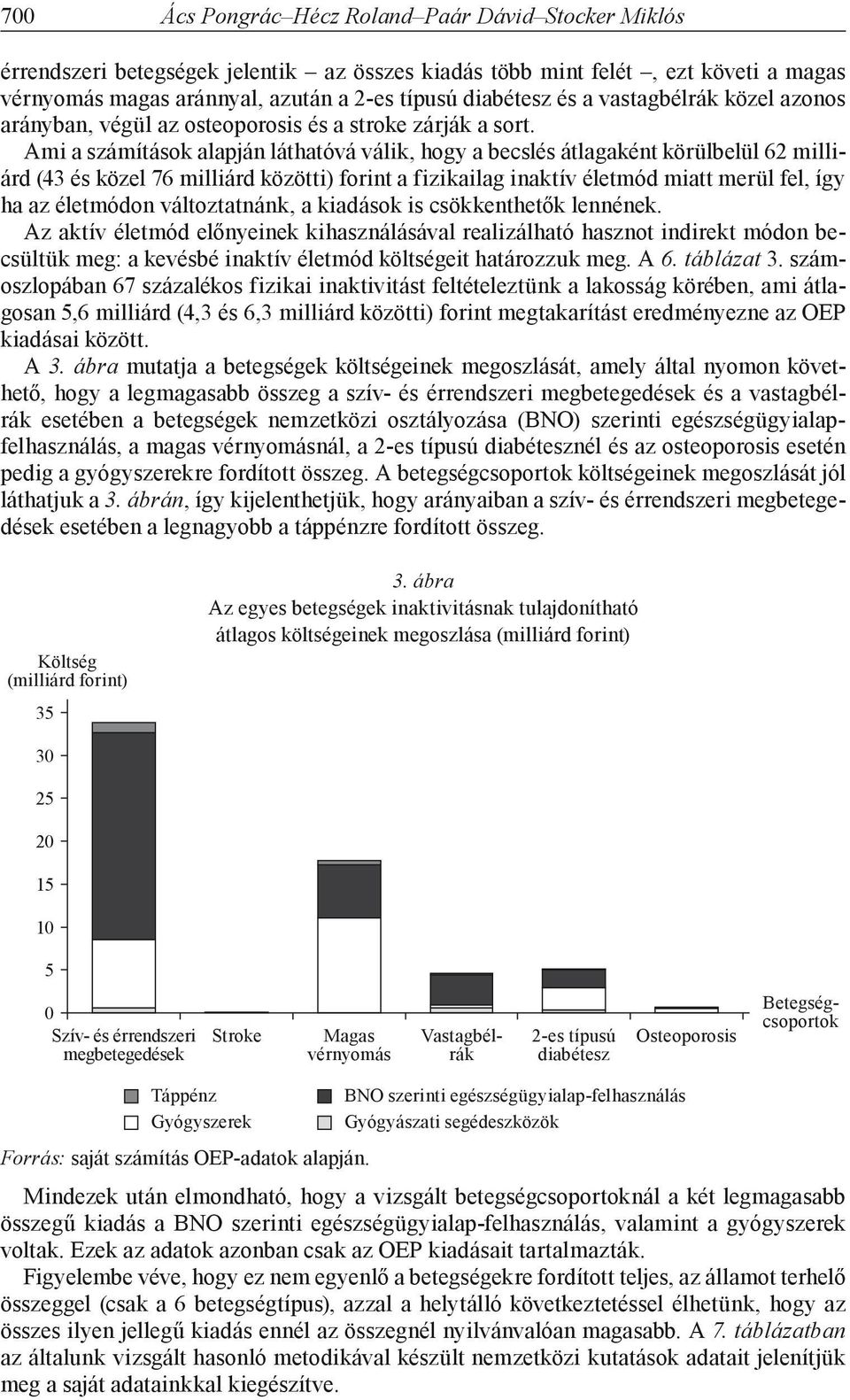 Ami a számítások alapján láthatóvá válik, hogy a becslés átlagaként körülbelül 62 milliárd (43 és közel 76 milliárd közötti) forint a fizikailag inaktív életmód miatt merül fel, így ha az életmódon