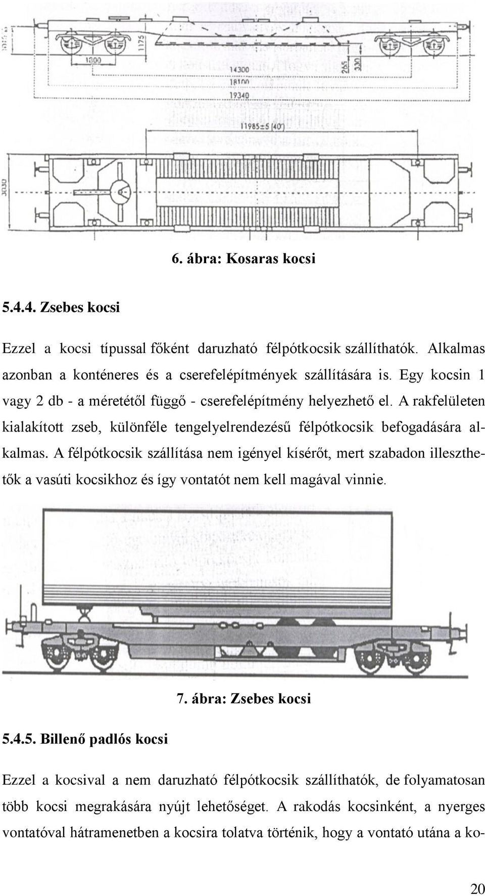 A félpótkocsik szállítása nem igényel kísérőt, mert szabadon illeszthetők a vasúti kocsikhoz és így vontatót nem kell magával vinnie. 7. ábra: Zsebes kocsi 5.