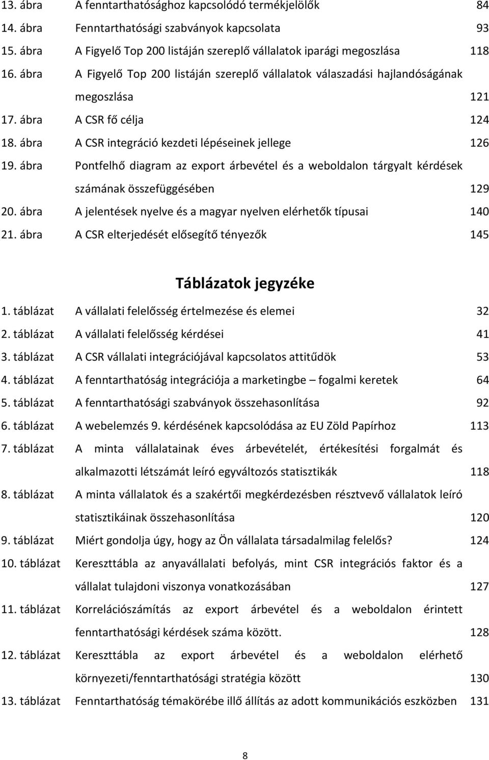 ábra Pontfelhő diagram az export árbevétel és a weboldalon tárgyalt kérdések számának összefüggésében 129 20. ábra A jelentések nyelve és a magyar nyelven elérhetők típusai 140 21.