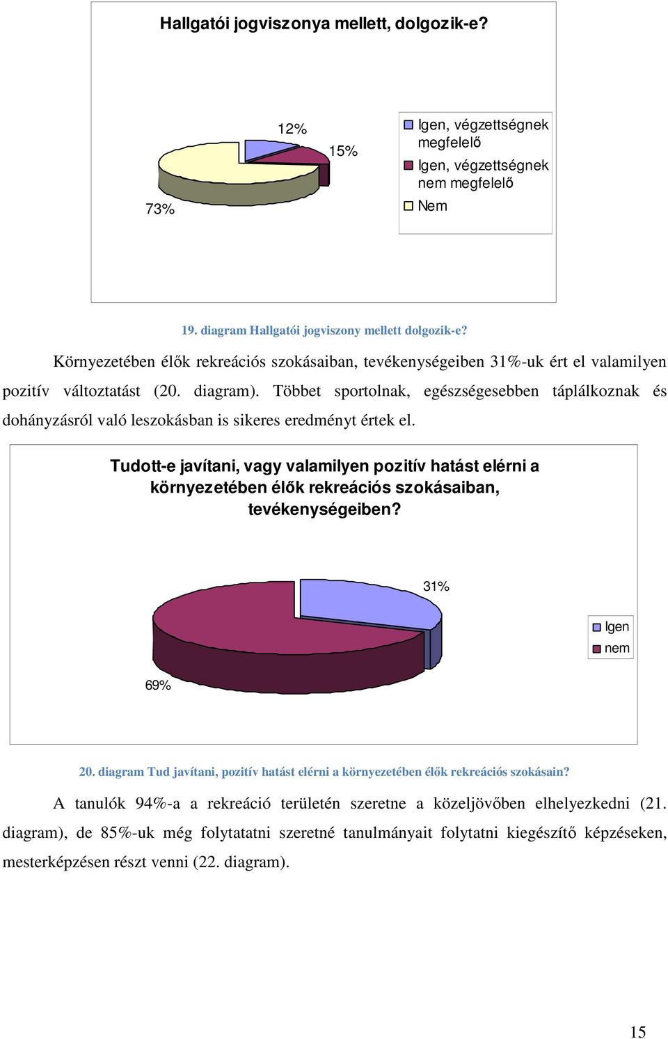 Többet sportolnak, egészségesebben táplálkoznak és dohányzásról való leszokásban is sikeres eredményt értek el.